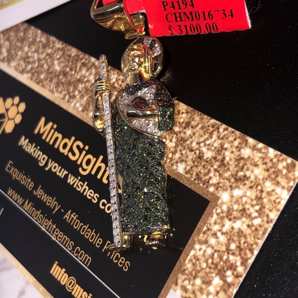 Jesus REAL DIAMOND pendant NOT CZ NOT LAB MADE Wow - Picture 8 of 9